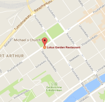 Map of the restaurant